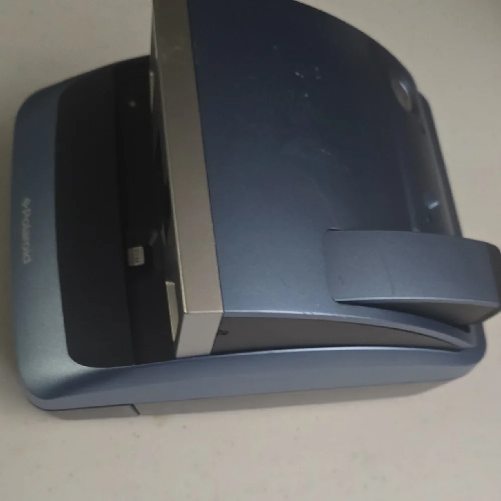 Polaroid One600 Instant Camera in Metallic Blue and Silver